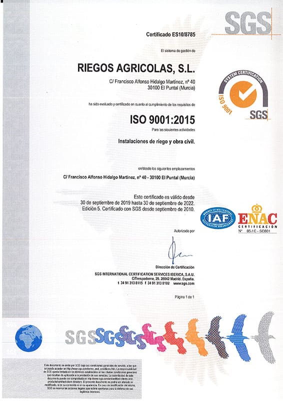 certificado iso 9001